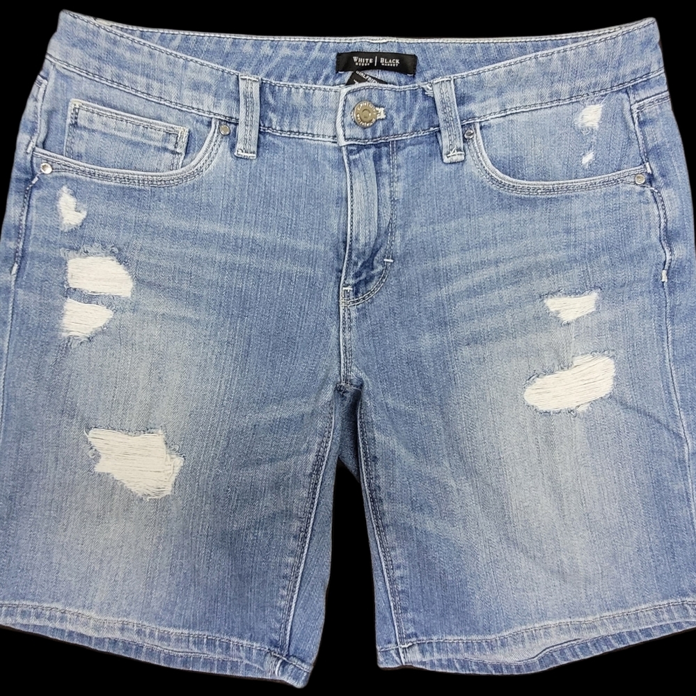 White House Black Market destructed girlfriend jean bermuda shorts - Picture 15 of 15